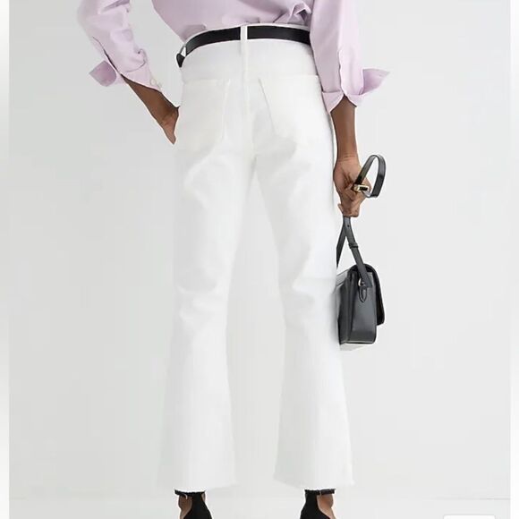 J. Crew 10" demi-boot crop jean in white wash - Picture 3 of 7